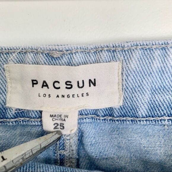 Pacsun Front Tie Light Wash Denim Jean Skirt - Picture 5 of 6